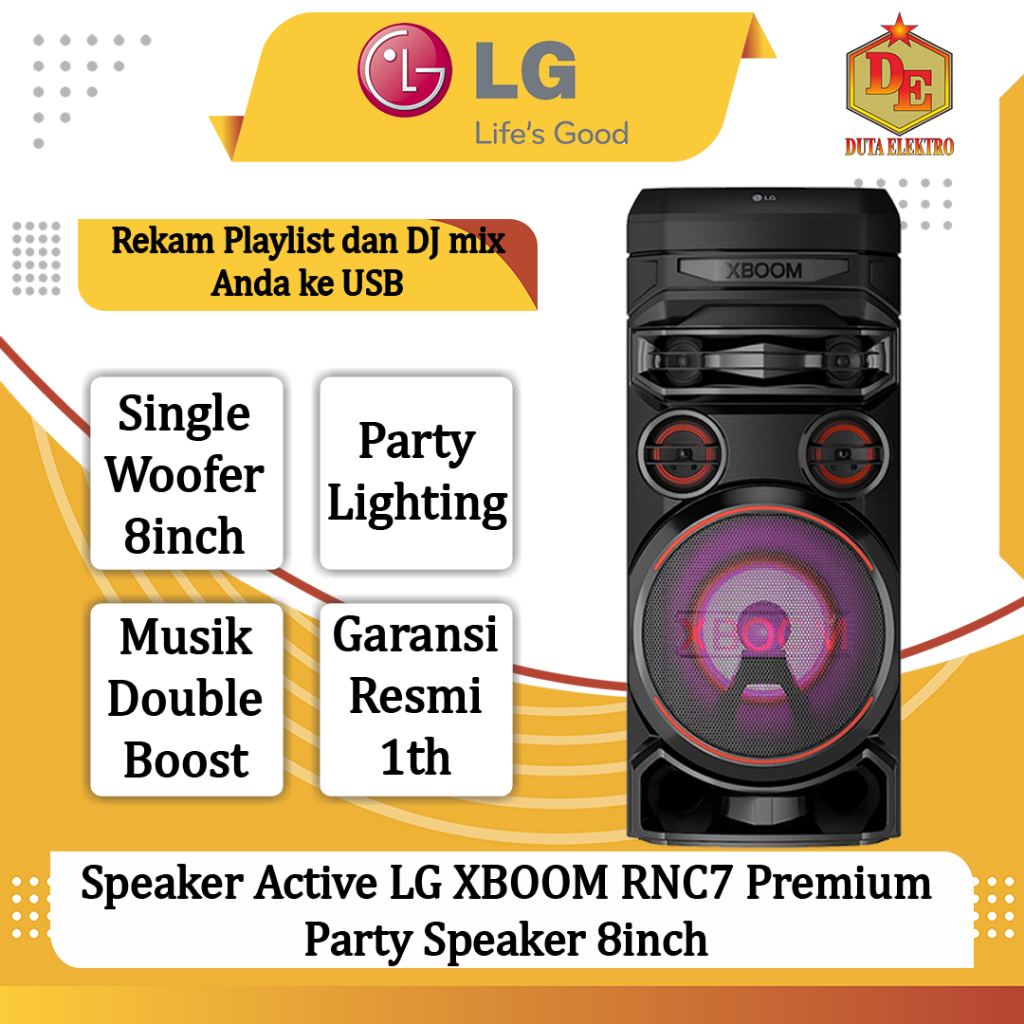 Jual Speaker Active LG XBOOM RNC7 Premium Party Speaker 8inch | Shopee ...