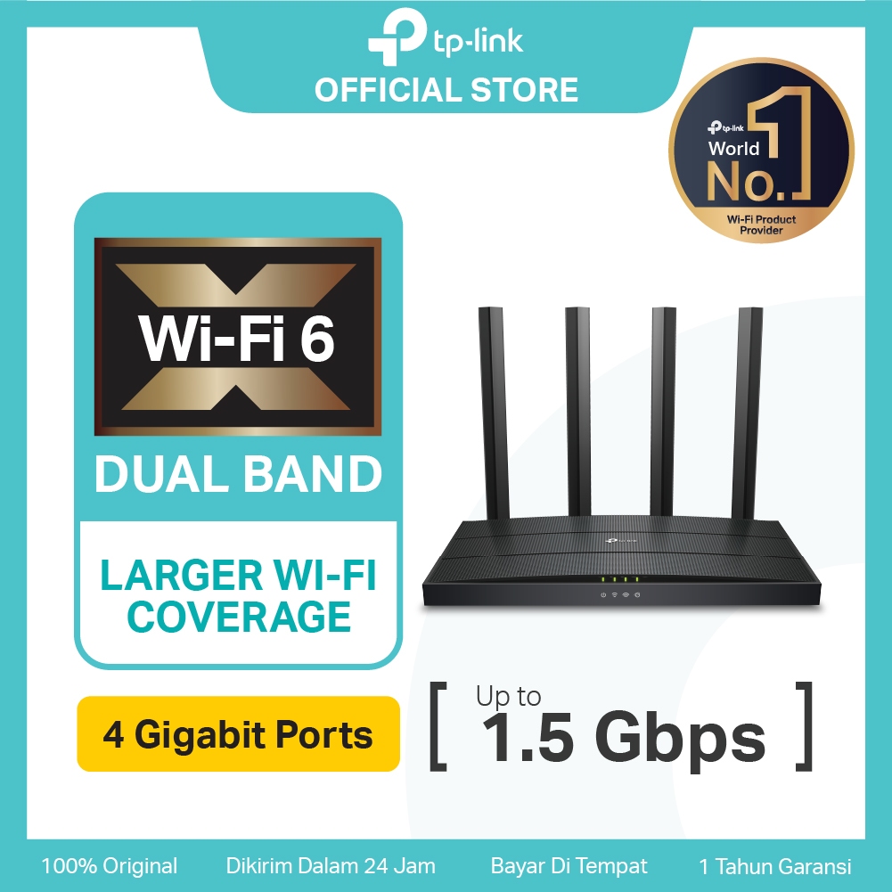 Jual TPLink Archer AX12 AX1500 WiFi 6 Router Dual Band Gigabit Mesh