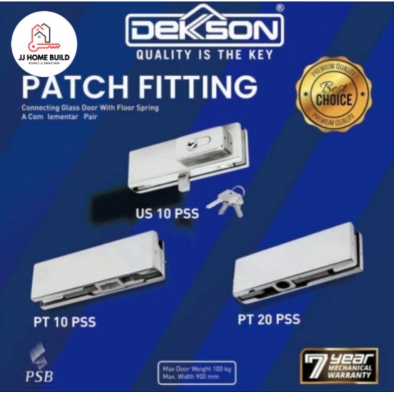 Jual Patch Fitting Dekson Set Dekson Pintu Kaca PT10/ PT20 / US10 ...