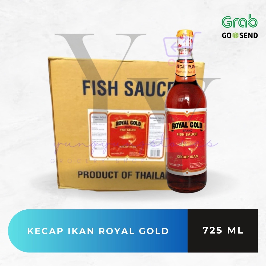 Jual 1 Dus Isi 12 Botol Kecap Ikan Royal Gold Fish Sauce Botol 725 ml ...
