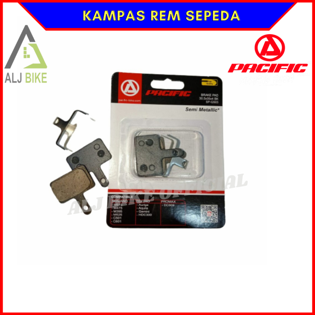 Jual PACIFIC Kampas Rem Sepeda Semi Metalic Brake Pad BK SP-G503 ...