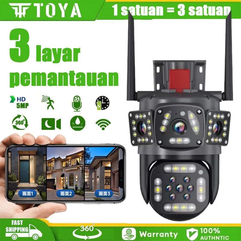 【new】toya cctv outdoor wifi waterproof 5mp 4k camera cctv dual kamera cctv