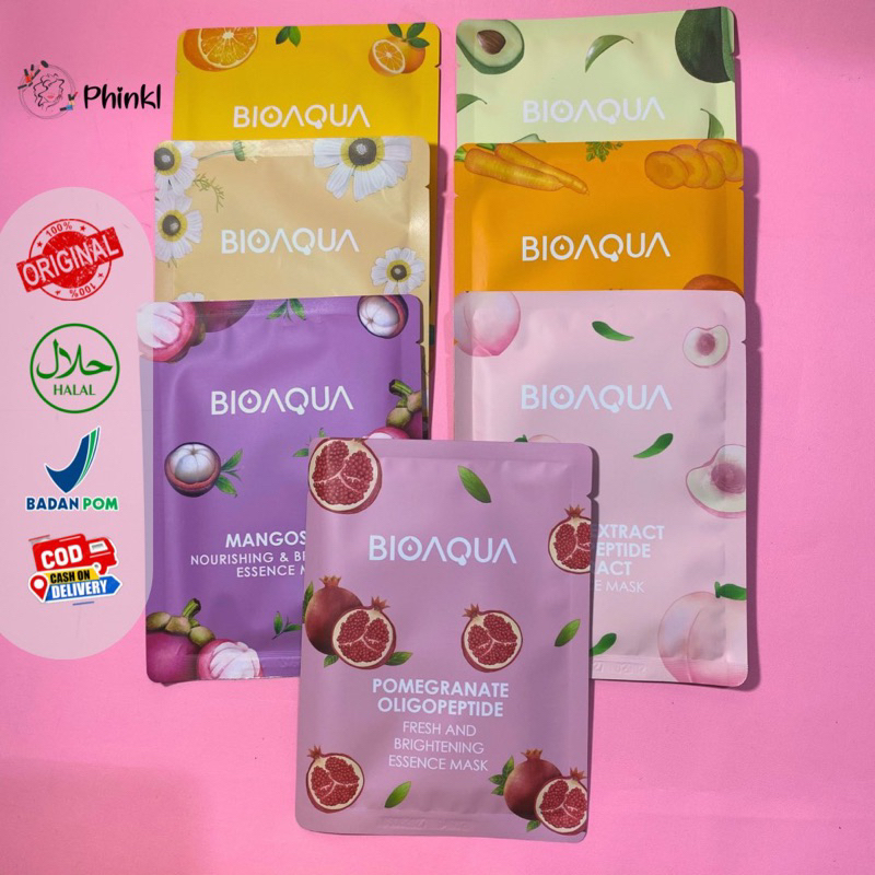 PHINKL Bioaqua sheet mask tissue wajah esence banyak pelembab masker topeng
