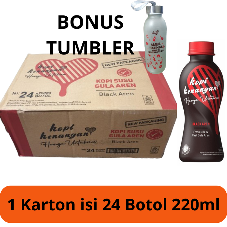 Jual Kopi Kenangan Kopi Susu Gula Aren Black Aren 1 Dus Isi 24 Botol