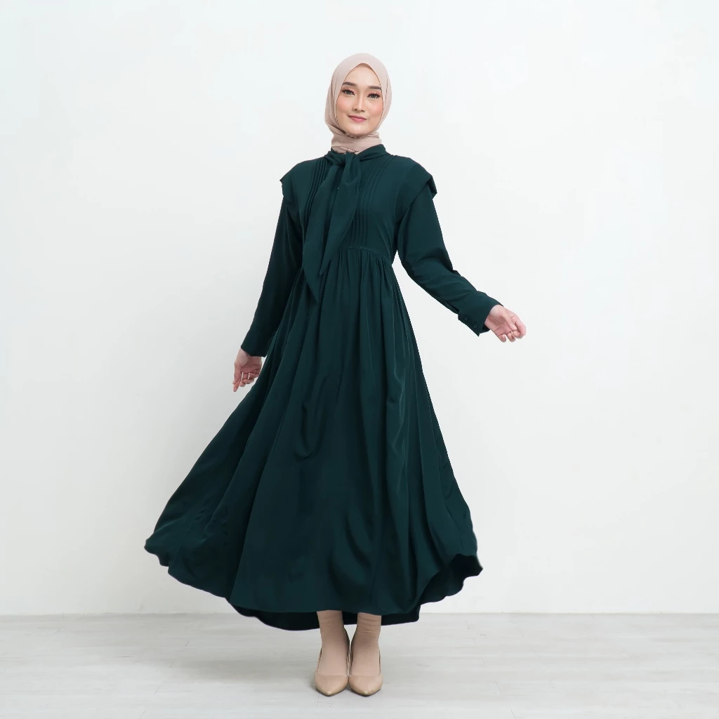 Mulan Dress gamis polos mewah wanita
