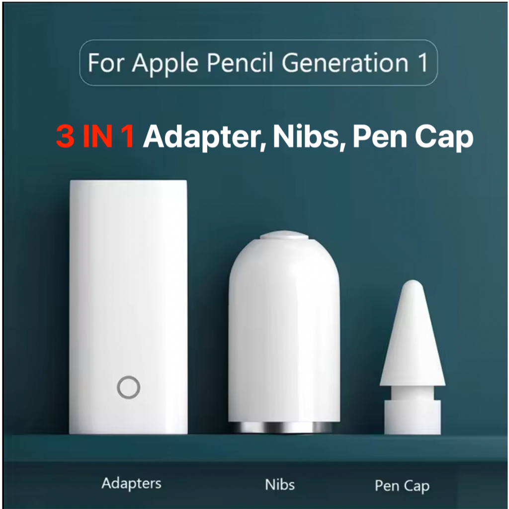 Jual 3IN1 Apple Pencil 1 Accessory Kit-Magnetic Pen Cap Adapter NibsFor ...