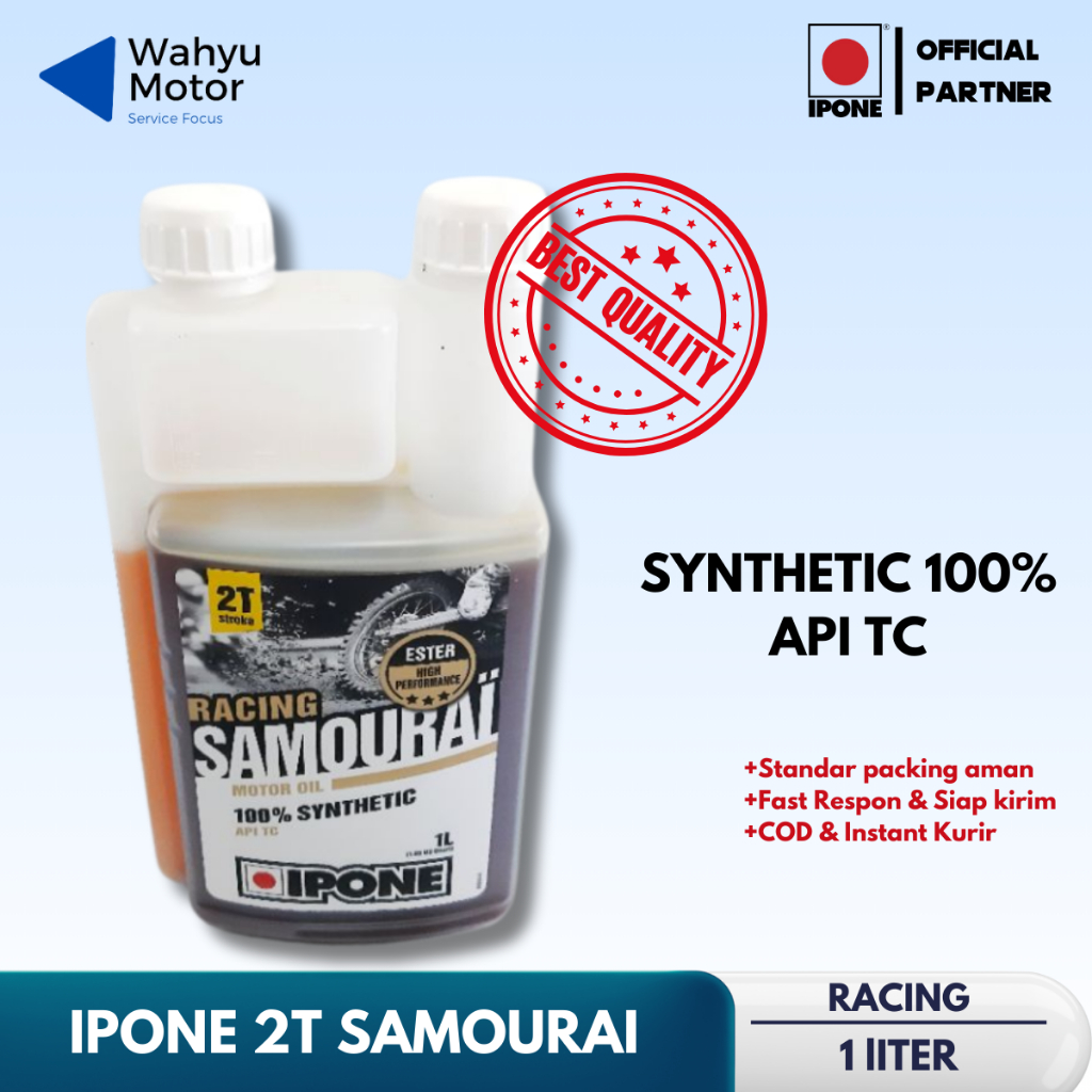 Jual Oli Samping IPONE Samurai Racing 2T Ester Synthetic Motor OIL 1L ...