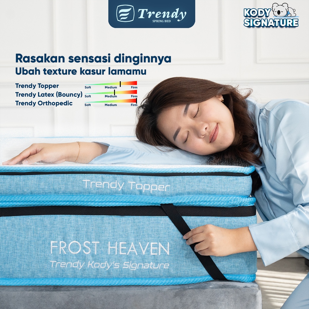 Jual Kody Trendy Cooling Latex Mattress Topper 8cm - Lapisan Alas Kasur ...