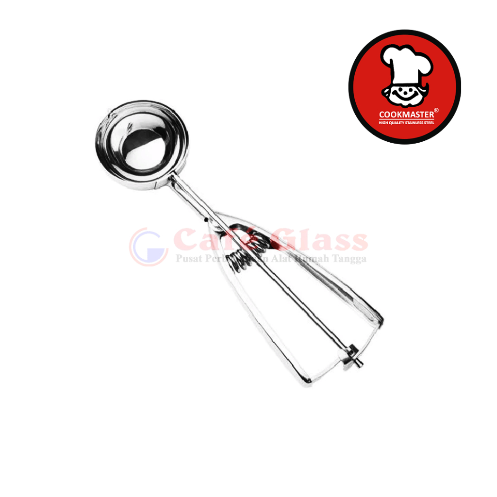 Sendok Scoop Es Krim Buah Stainless Bulat - Squeeze Ice Cream Disher - Baking Cookmaster