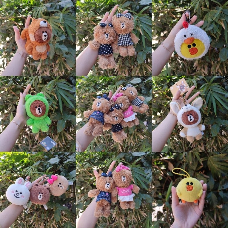 Jual LINE FRIENDS Gantungan Kunci Boneka Brown Sally Cony Choco