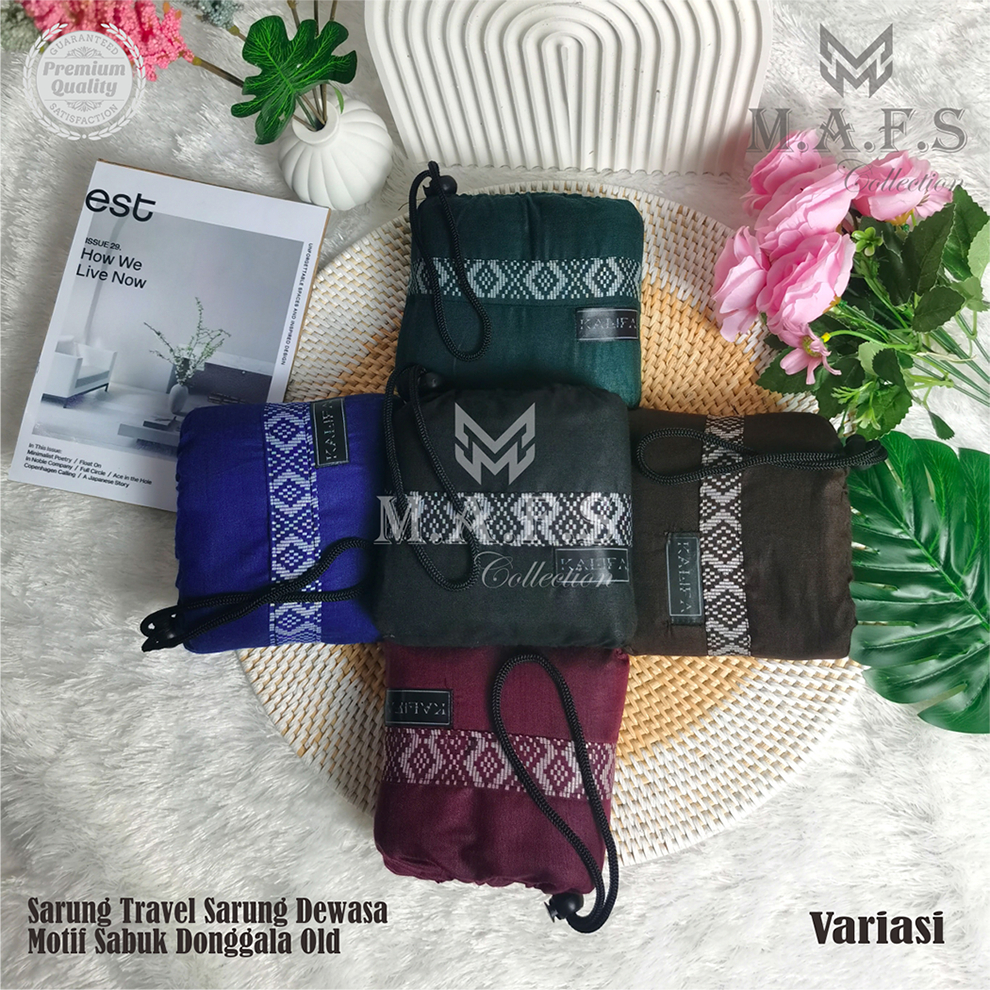 SARUNG TRAVELING POUCH DEWASA MOTIF POLOS SONGKET