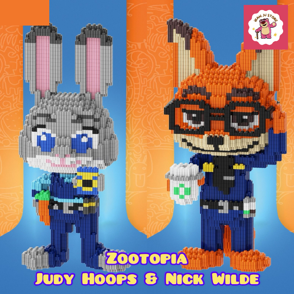 Jual Nano Blocks Medium Zootopia Judy Hoops & Nick Wilde, Mainan Blok ...