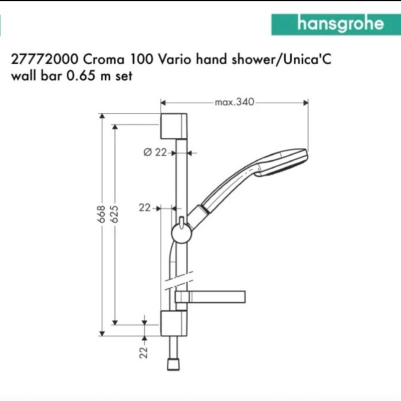 Jual HANSGROHE 27772000 CROMA 100 VARIO SET (Baru) | Shopee Indonesia