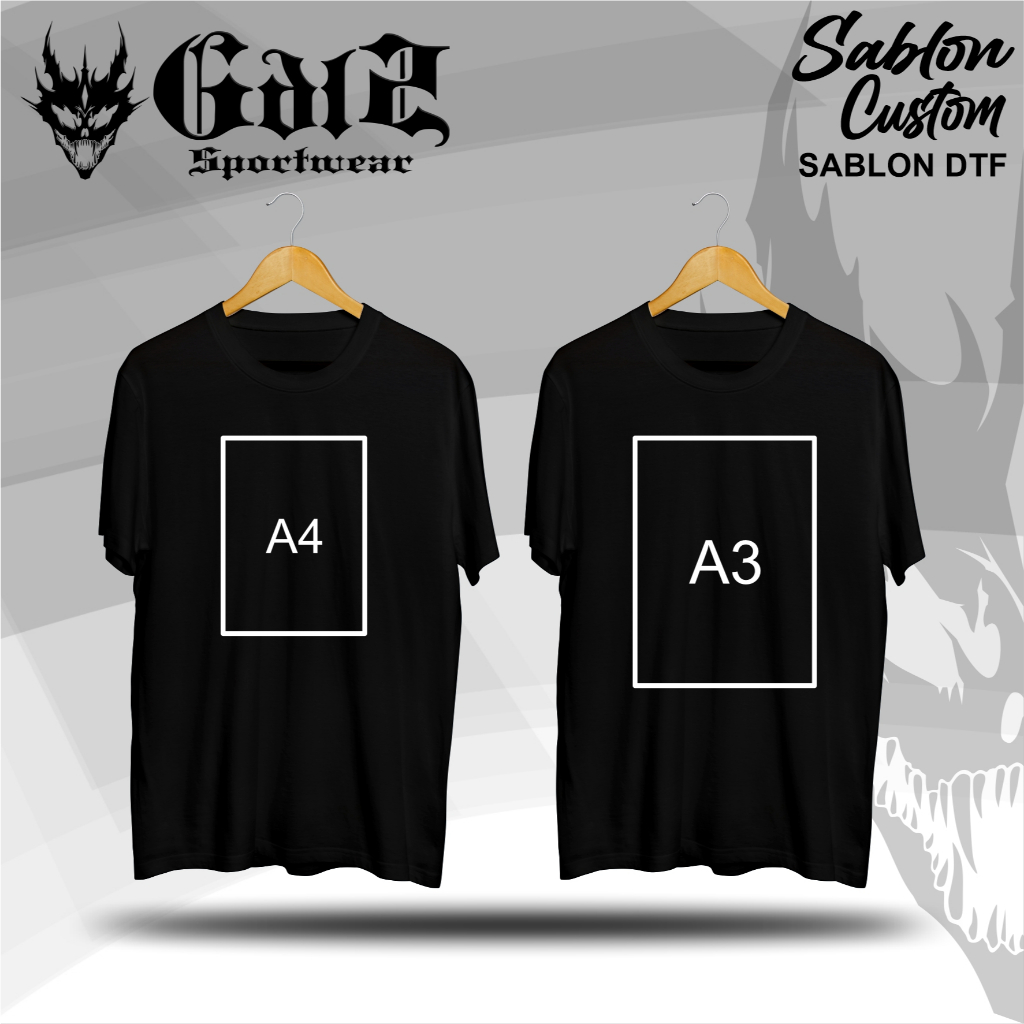 Jual Sablon Kaos Satuan Custom Sablon DTF | Shopee Indonesia