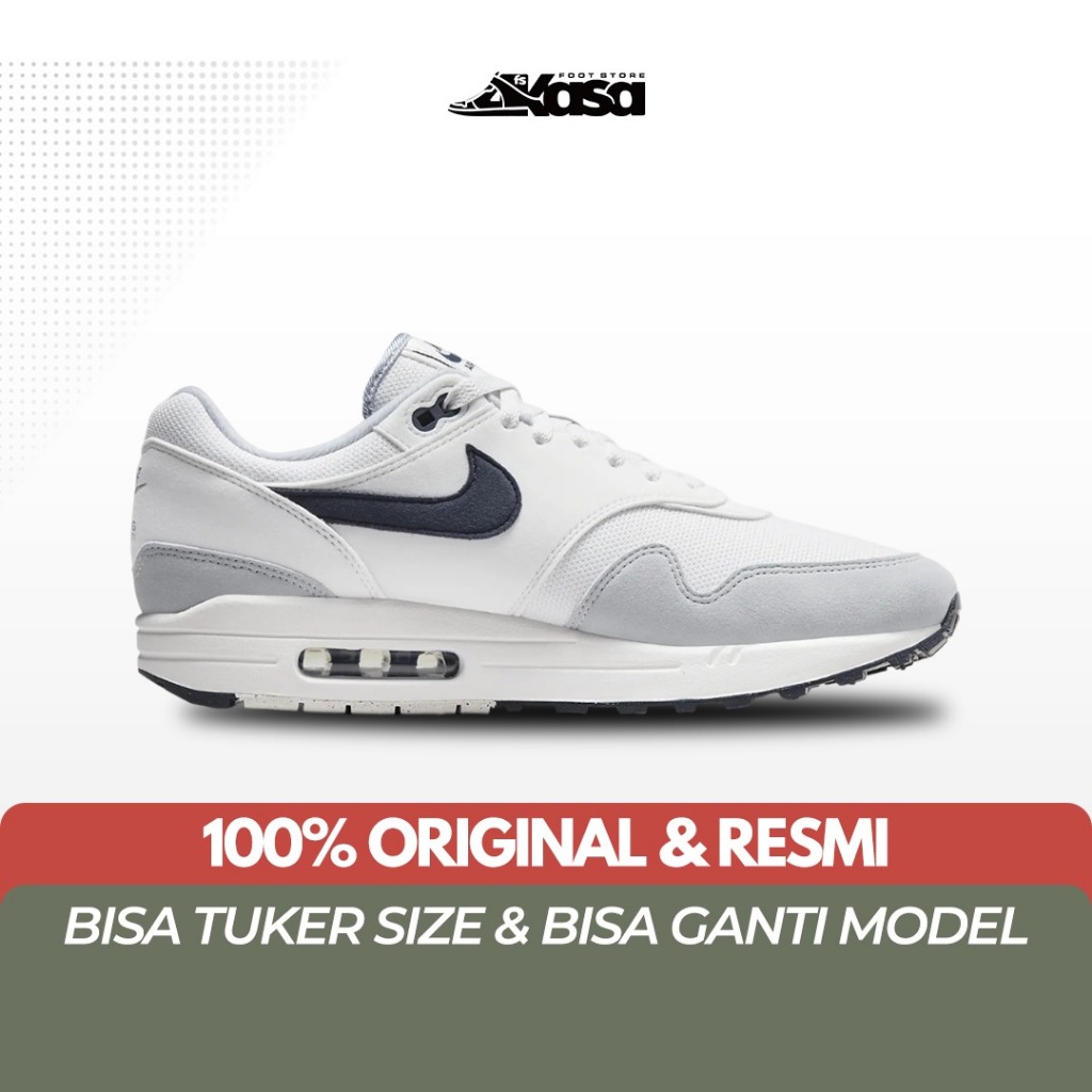 Jual Sepatu Sneakers Pria Nike Air Max 1 Platinum Tint Wolf Grey Dark ...