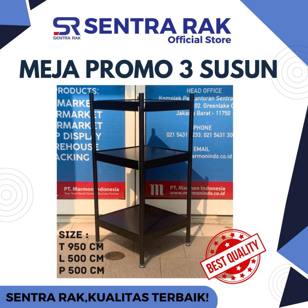 Jual Meja Promo 3 Susun T95 P50 L 50 cm- Meja Promosi Alfamart | Shopee ...