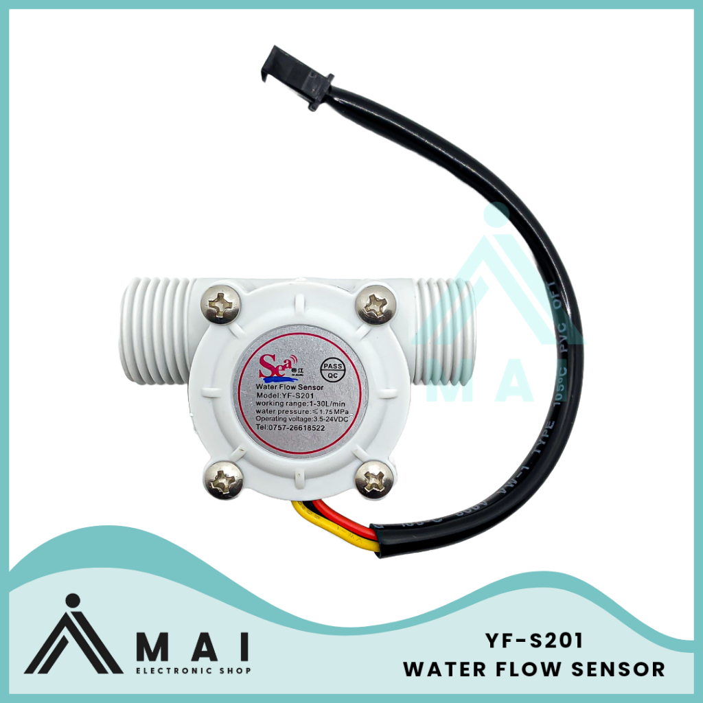 Jual Water Flow Sensor 1/2" YF-S201 Liquid Flow | Shopee Indonesia