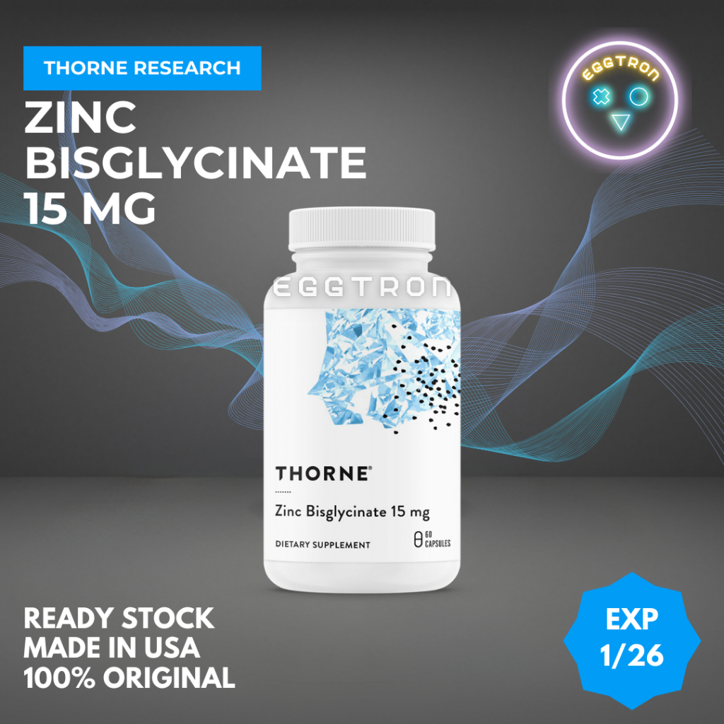 Jual Thorne Research Zinc Bisglycinate 15 mg isi 60 respon imun sehat ...