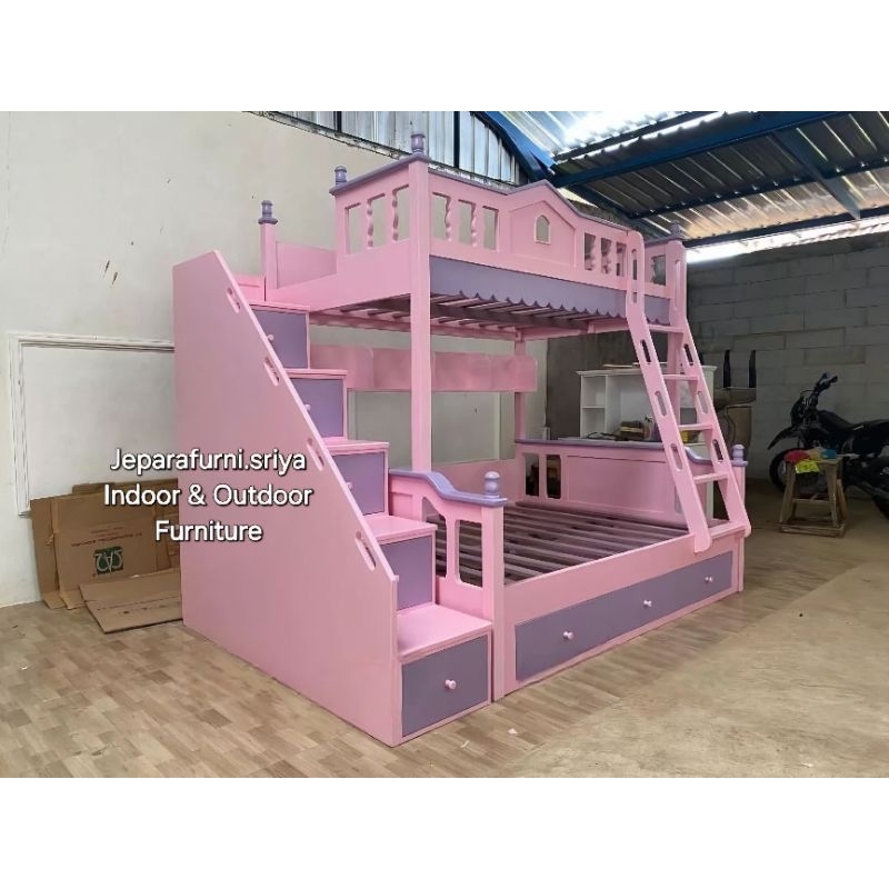Jual Dipan Tingkat Kayu Jati Jepara L Tempat Tidur Tingkat Jati Jepara