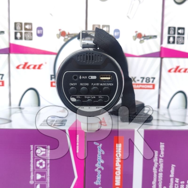 Jual Megaphone Speaker Corong Toa DAT PX 787 + Battery Charger | Shopee ...