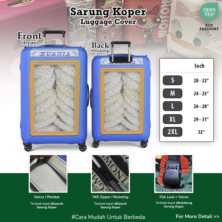 Sarung Koper DHL Paket Fragile - Pelindung Koper Anti Lecet, Elastis dan Unik