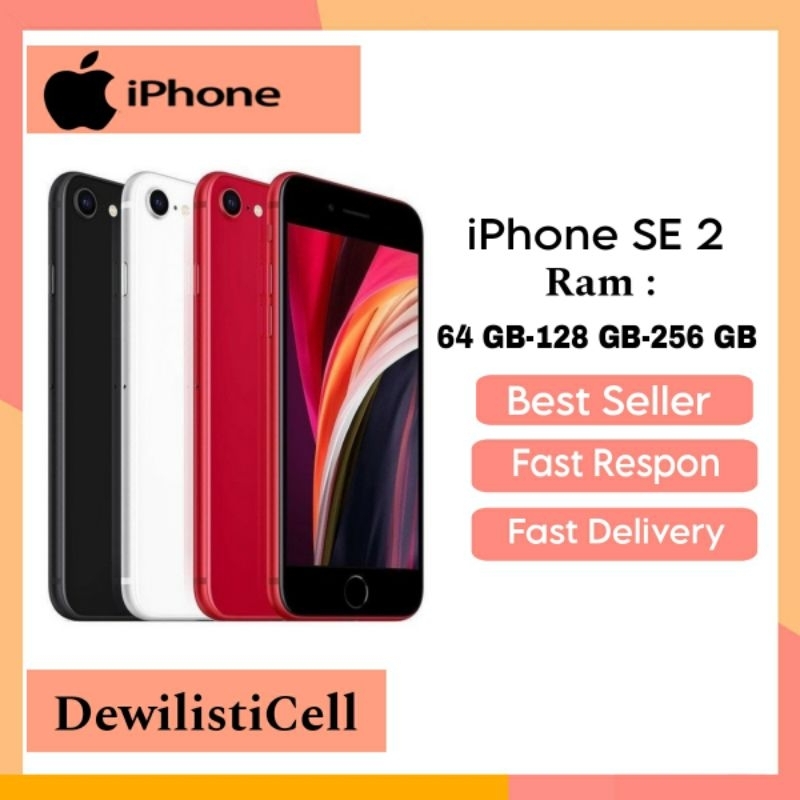 Jual iPhone SE 2 2020 64GB/128GB Second Original 100% MULUS Fullset