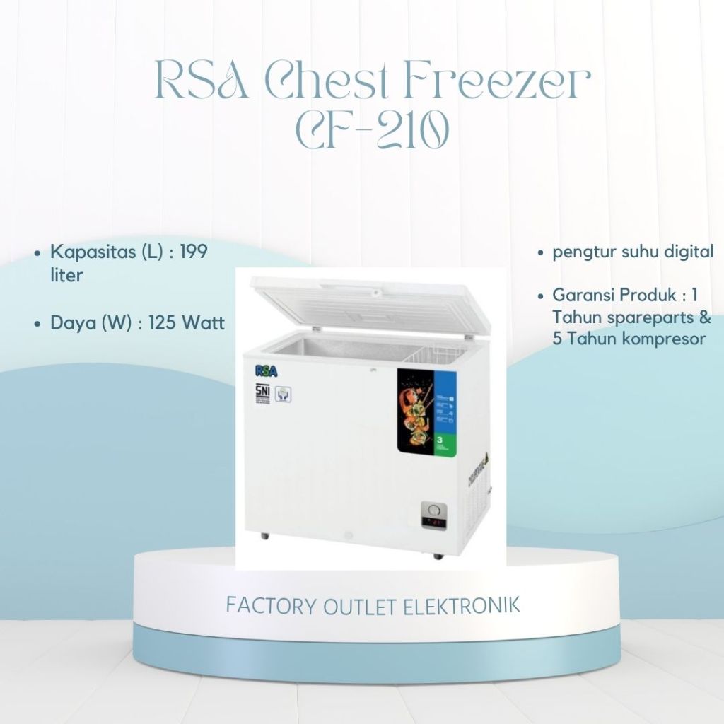 Jual RSA CF-210 CHEST FREEZER BOX | Shopee Indonesia
