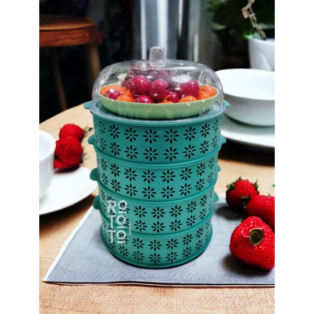 Jual Tudung Saji Susun Tingkat Food Rack Storage Makanan Rototo ...
