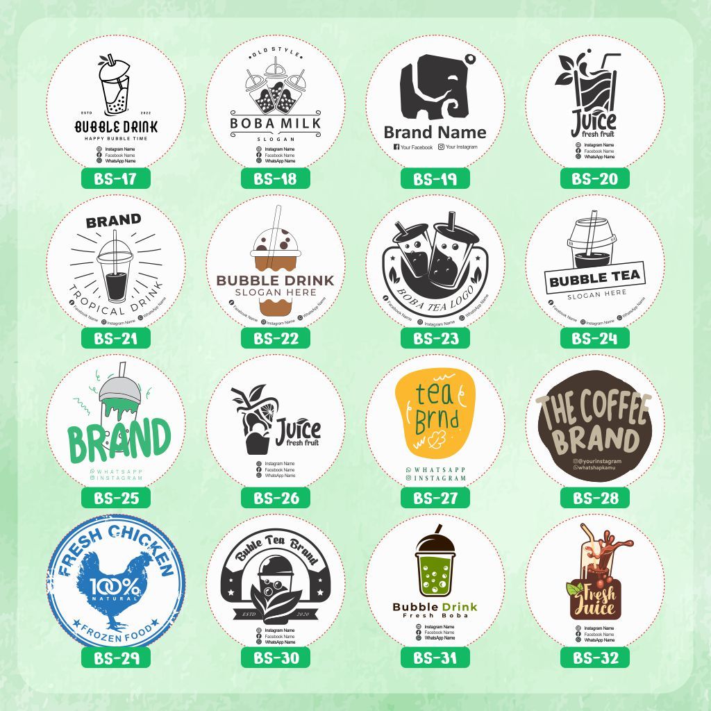 Jual Cetak Stiker Transparan Custom Print Label Brand Kemasan Makanan ...