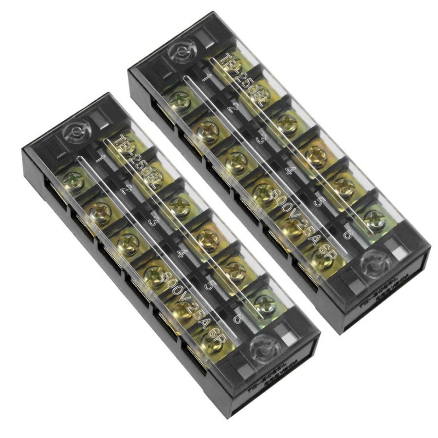 Jual ORIGINAL Terminal Blok TB 6 Pole 15A 25A Terminal block 6P 15 25 ...