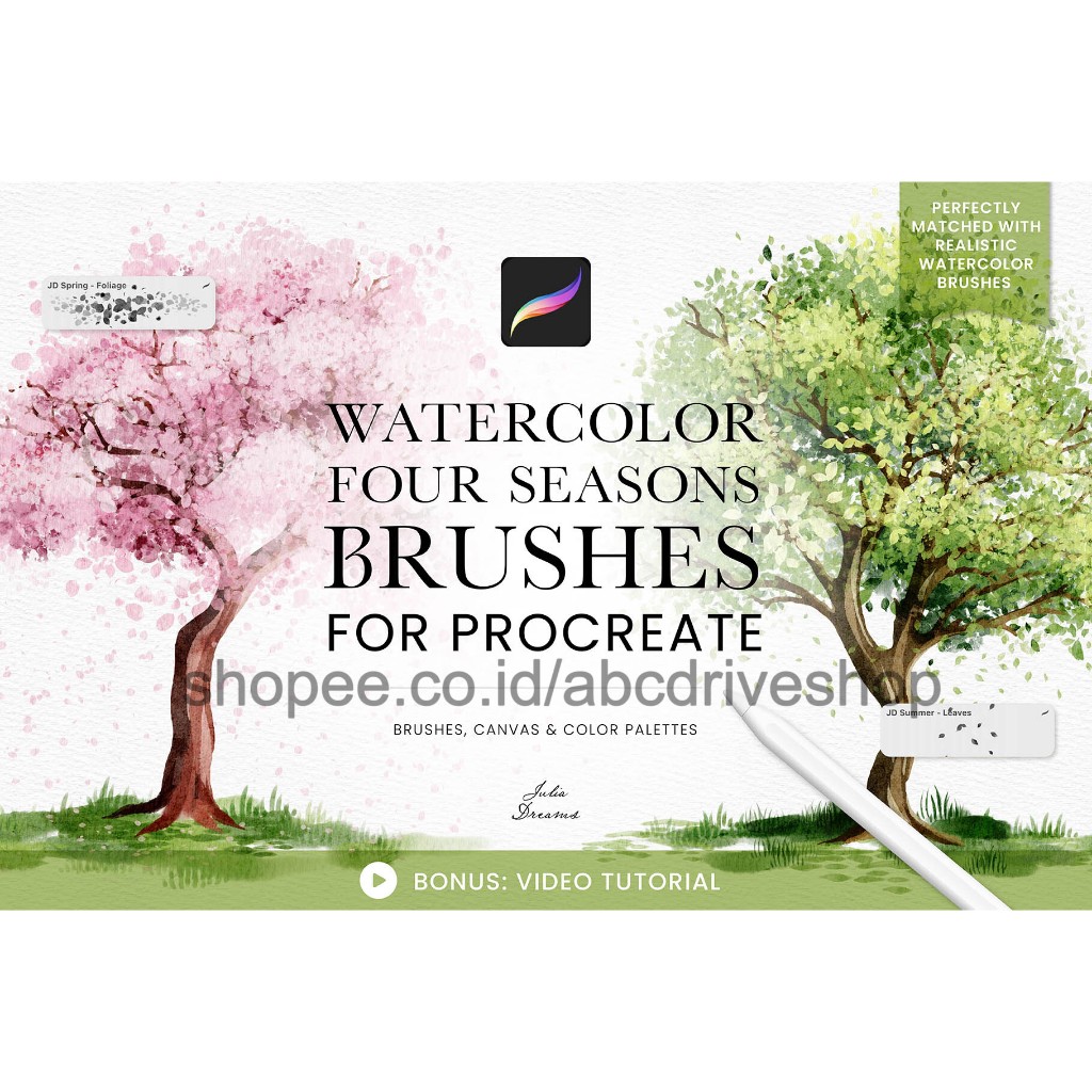 Jual Procreate Brush - Watercolor Four Seasons | Shopee Indonesia