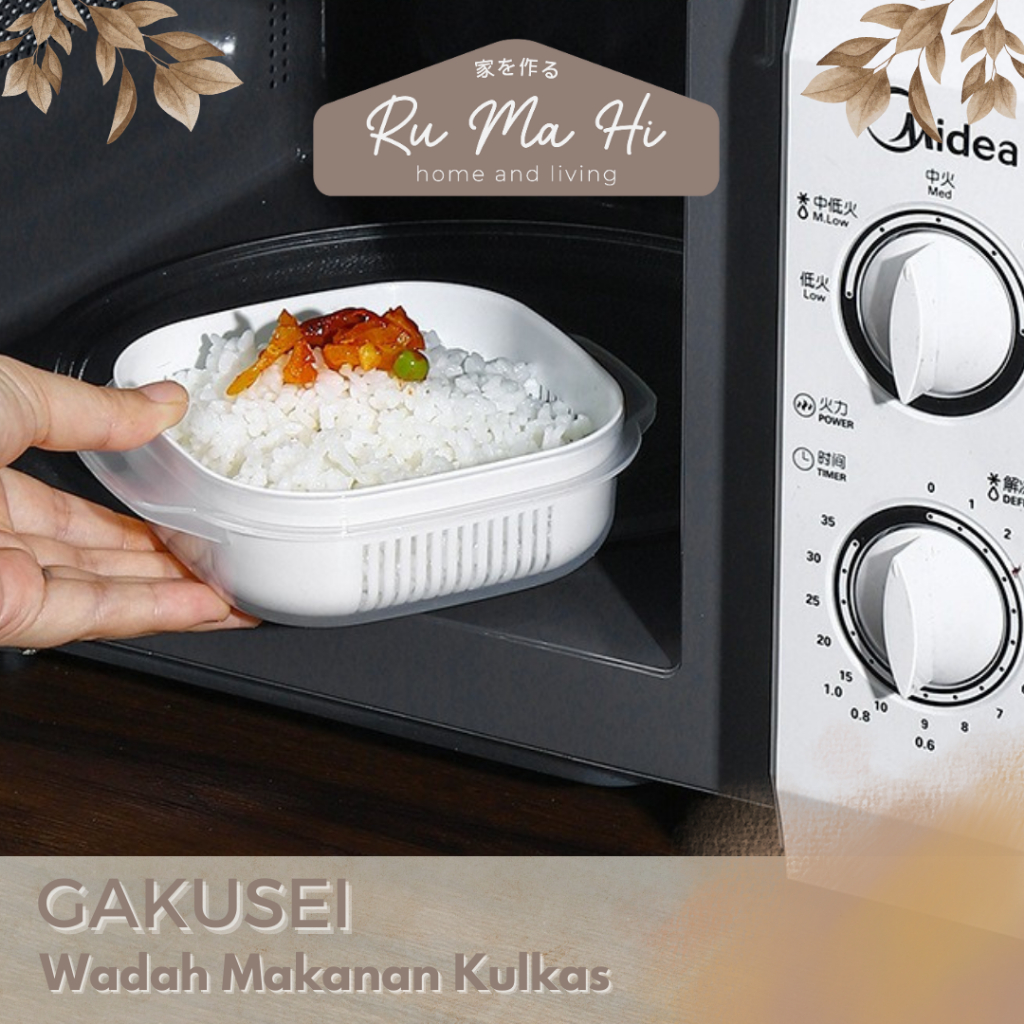 Jual RUMAHI - GAKUSEI Container Kulkas Nasi Multifungsi Kotak Peniris ...