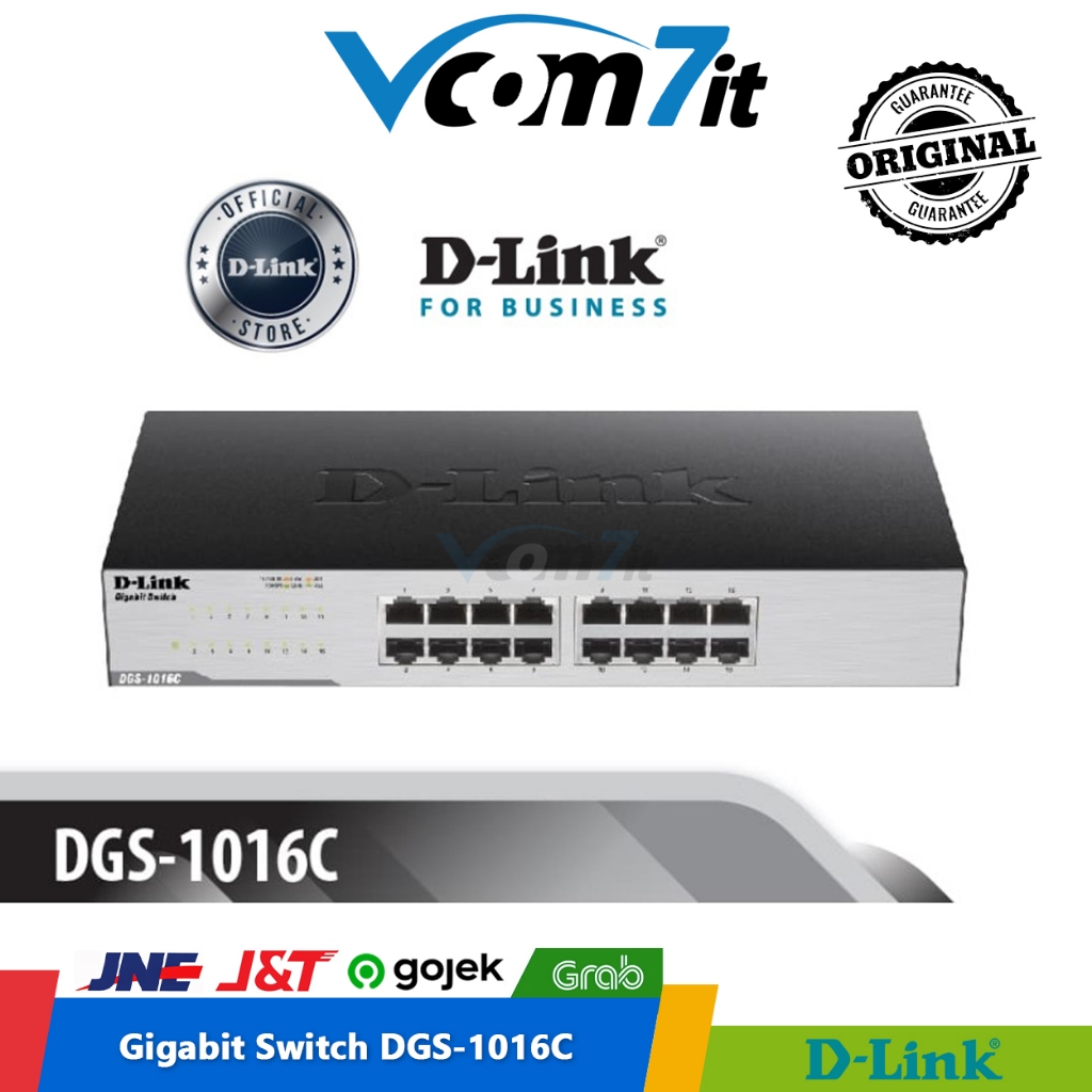 Jual D-Link DGS-1016C 16-Port Unmanaged Standalone Gigabit Switch Hub ...