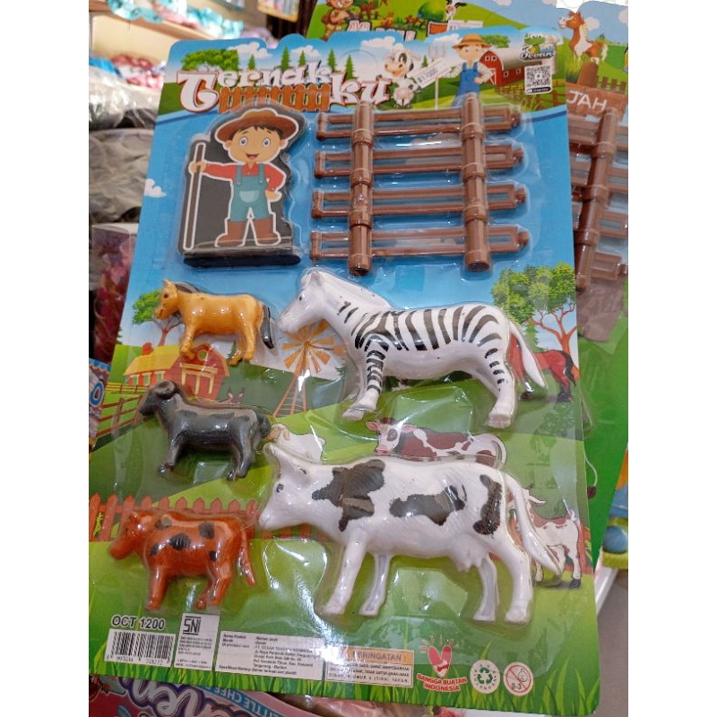Jual MAINAN Hewan Mini Zoo OCT 1200/ Mainan Hwan Ternakku 5 PCS/Mainan ...