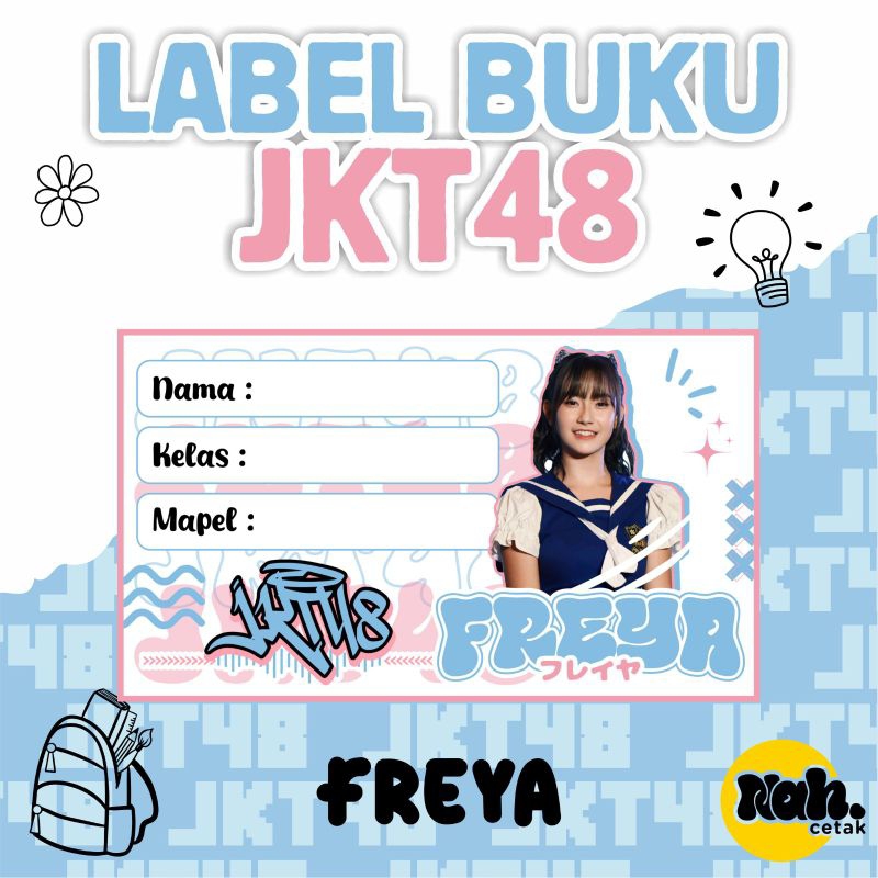 Jual (Free Sticker jkt48 )STICKER LABEL BUKU MEMBER JKT48 ISI 44 PCS ...
