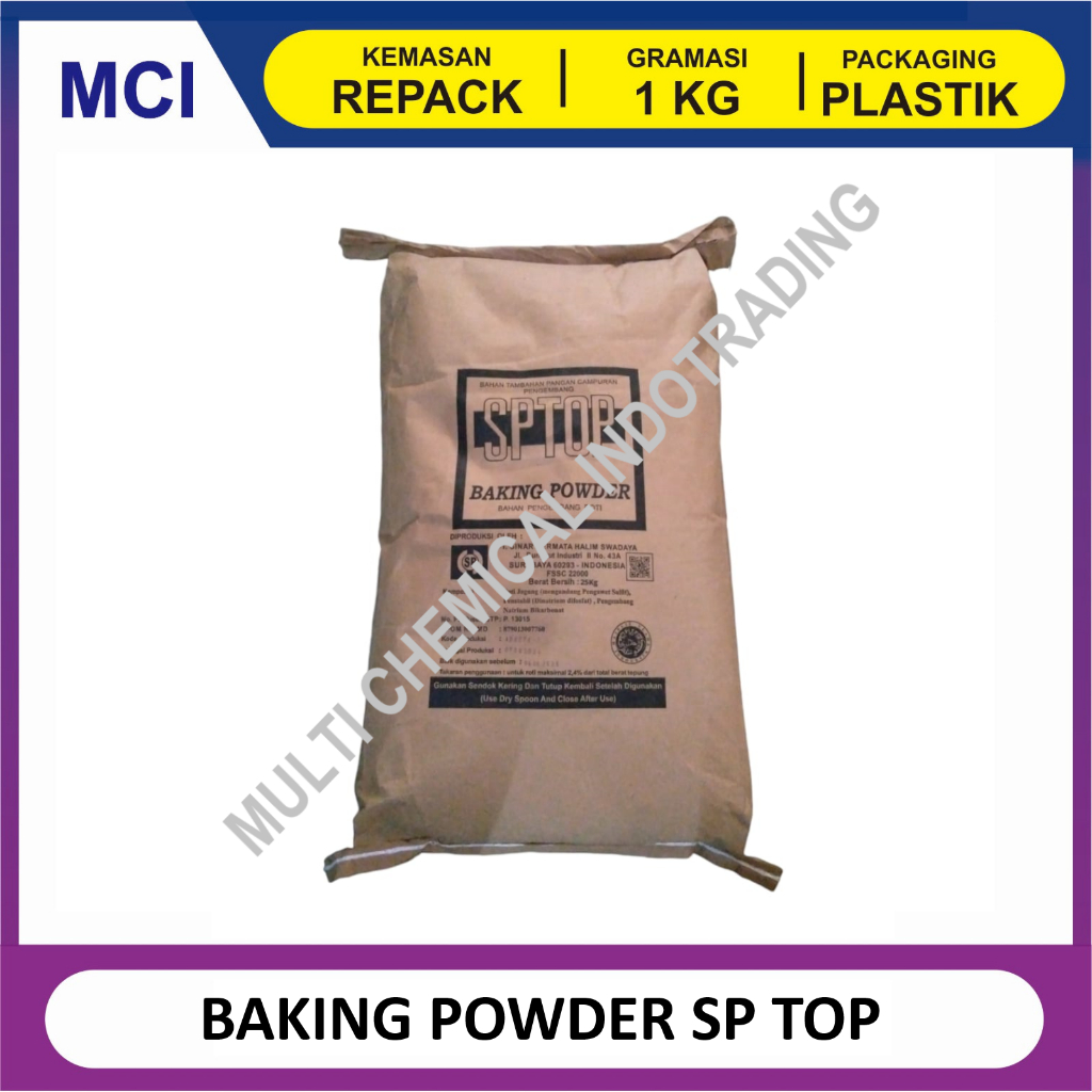Jual BAKING POWDER SP TOP PENGEMBANG ROTI - REPACK 1 KG | Shopee Indonesia