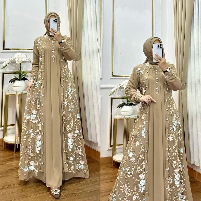 Long dress brukat sale
