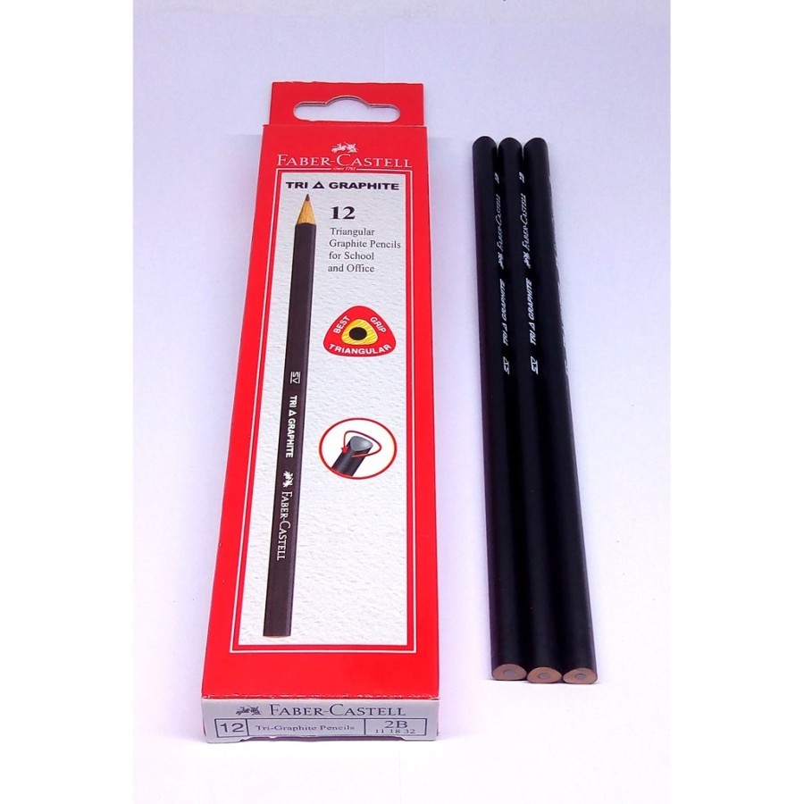 Jual Pensil 2B Tri Graphite Faber Castell / Tri Graphite Pencil 2B (1 ...