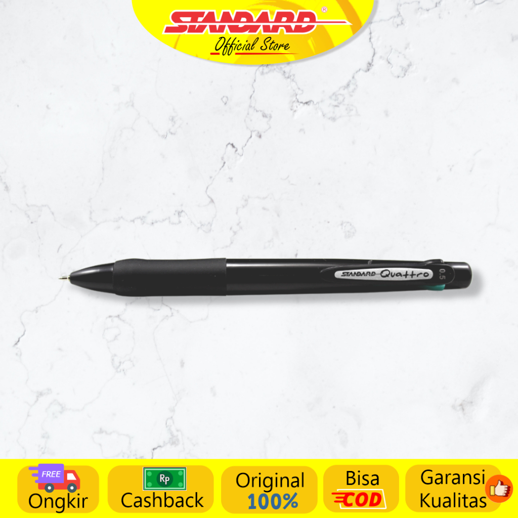 Standard - Pulpen Quattro 0.5 Oil Gel - 4 IN 1  ( Alat Tulis / Pen / Ballpoint / Pena ) (4)