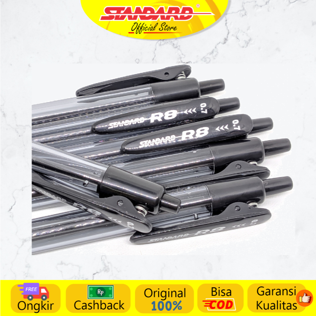 Standard - Pulpen R8 0.7 ( Alat Tulis / Pen / Ballpoint / Pena ) (3)
