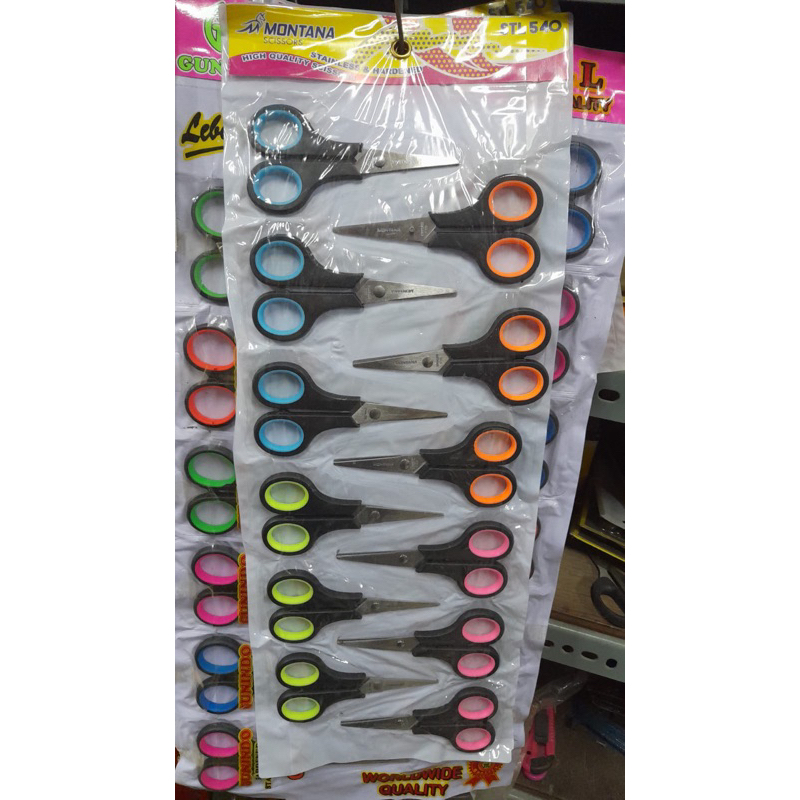 Jual (Harga 1 RENTENG KECIL = 12pcs ) gunting KECIL warna, pemotong ...