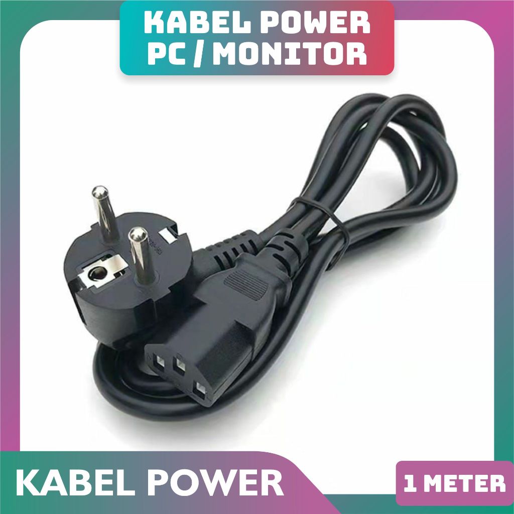 Jual Kabel Power PC 1 meter / Kabel Power Monitor / Kabel Power CPU ...