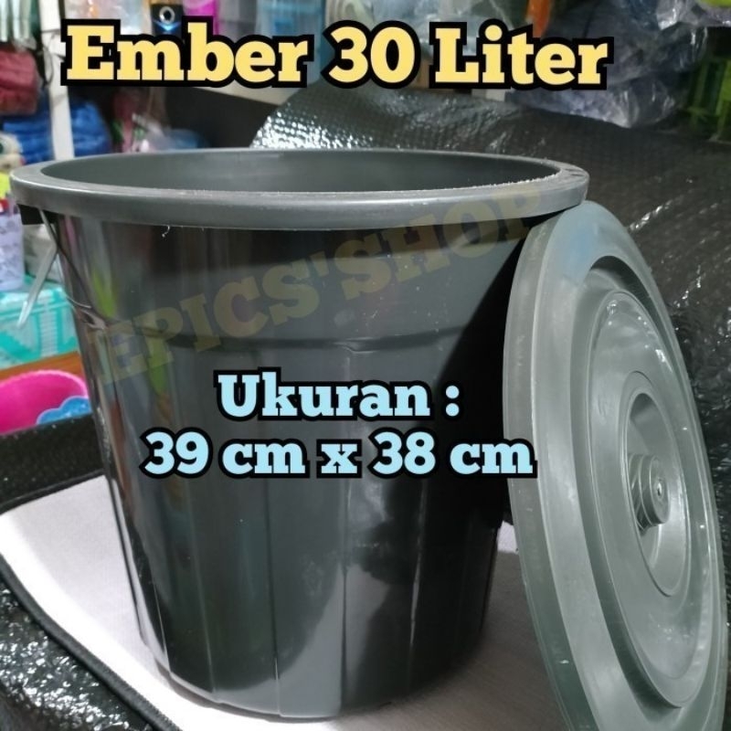 Jual (Paket Hemat 6 Pcs) POLARIS Ember Plastik Ukuran 30 Liter Bahan ...
