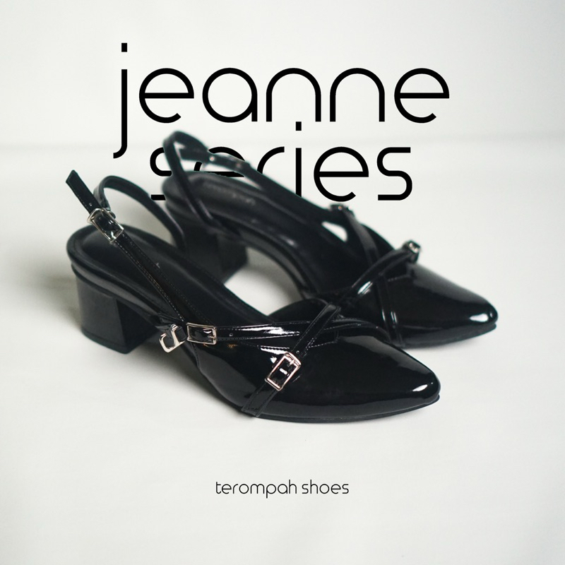 Jual Tarompah Jeanne Black Mules Heels Shopee Indonesia