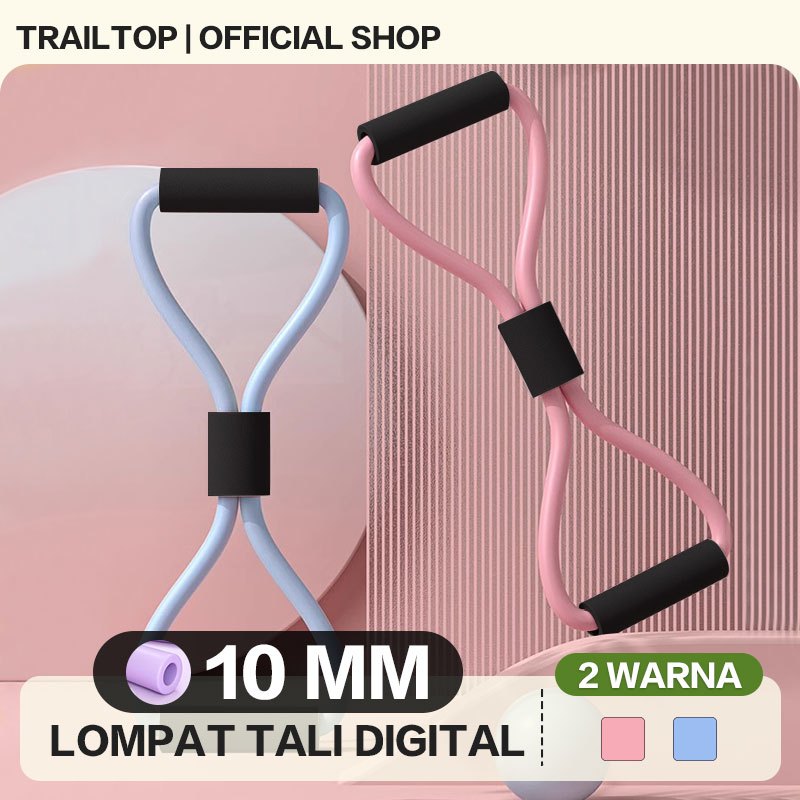 Tali Olahraga Tali Stretching Fitness Gym Yoga Stretch Rope Resistance Bands 8 Toning Tube