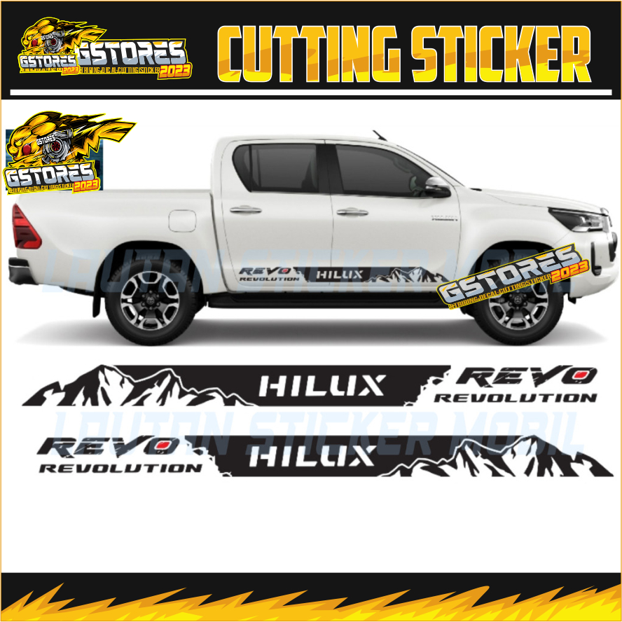 Jual cutting sticker list body samping hilux revo stiker sticker list ...