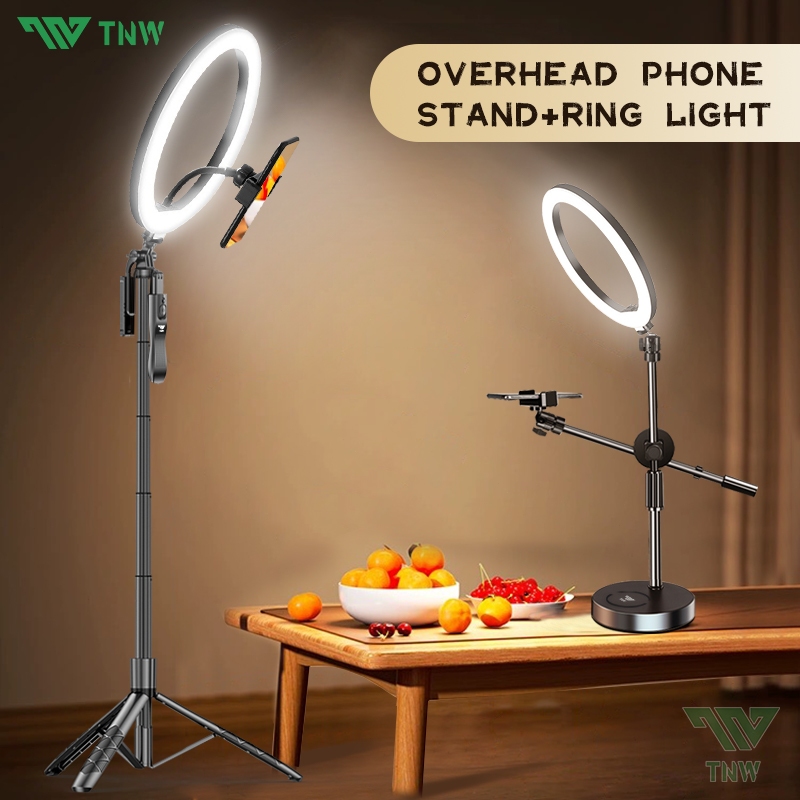 Jual TNW Overhead Phone Stand + Led Ring Light Phone Holder Stand
