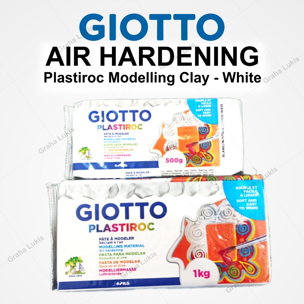PLASTIROC Boetseerpasta 4x500 G – Weiße Modelliermasse, Perfekt Zum Formen & Basteln