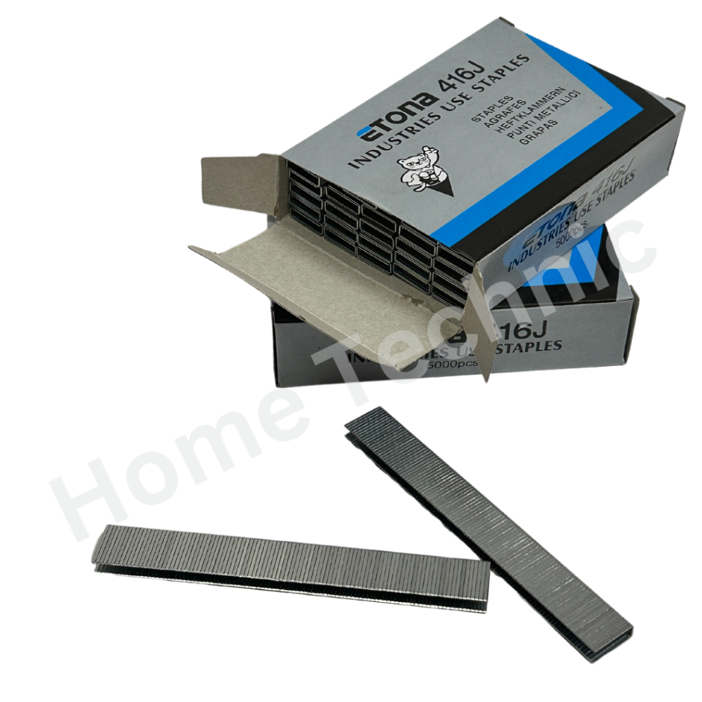 MAX 416J Plywood Staples – 5,000-Pack, 16mm Length, 4mm Shoulder Width, Iron Staples For Woodworking & Upholstery