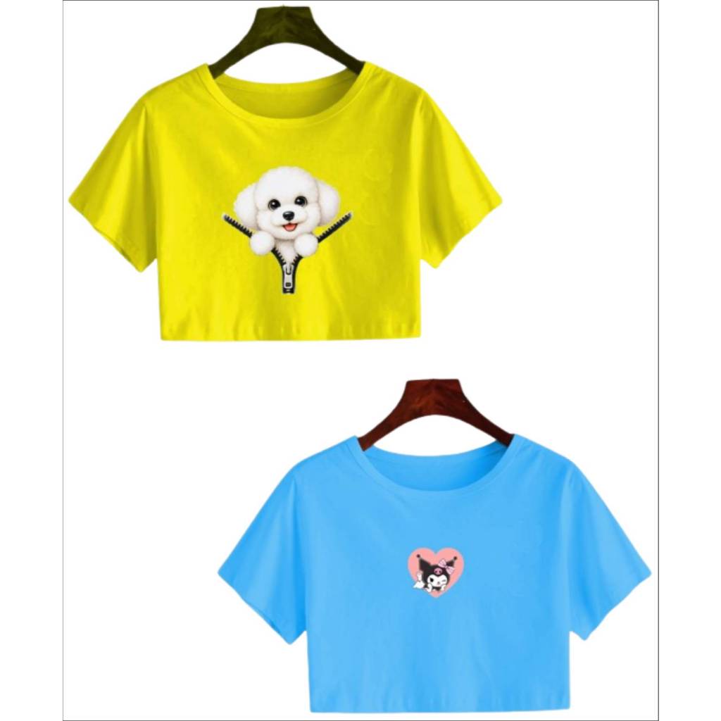 Jual crop top kuromi poodle viral anak anak shopee indonesia